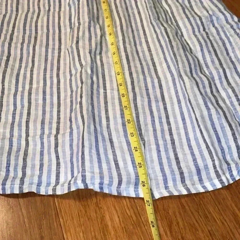 Sita Murt - 100 % linen blue/white stripe skirt - new w/o tag - size 40 (US 8) - Picture 9 of 9